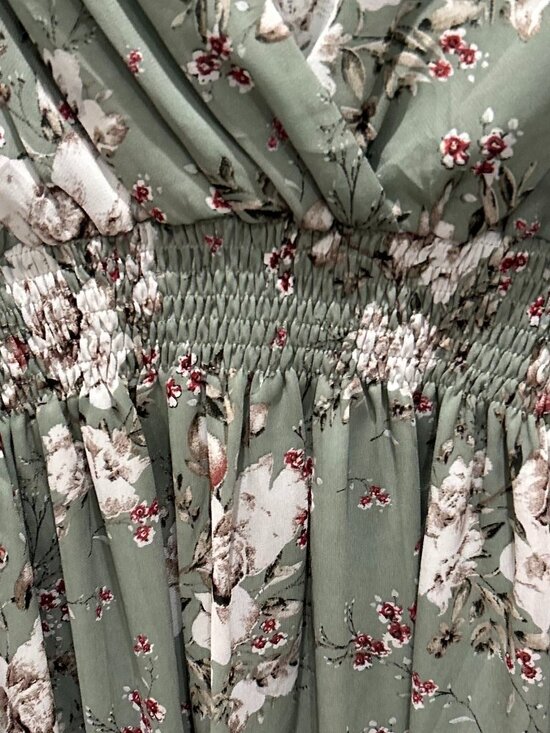 Prettywear Sage Green Floral Dress - Picture 6 of 12